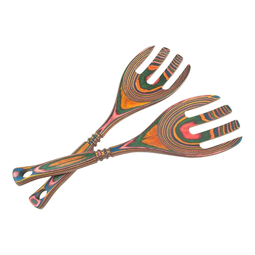 Island Bamboo Pakka 12" Salad & Pasta Claws, Multiple Colors