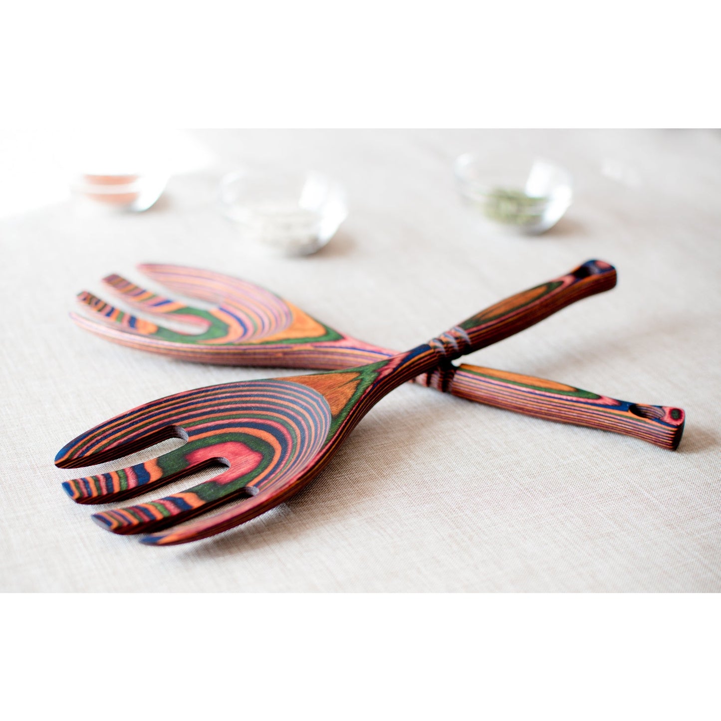 Island Bamboo Pakka 12" Salad & Pasta Claws, Multiple Colors
