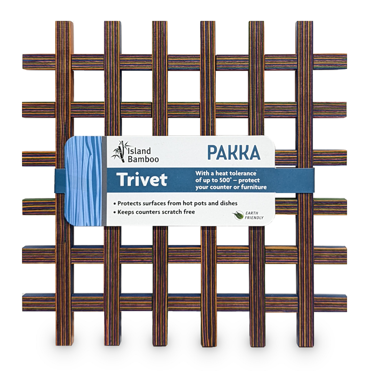 Island Bamboo Pakka Trivet, Multiple Colors