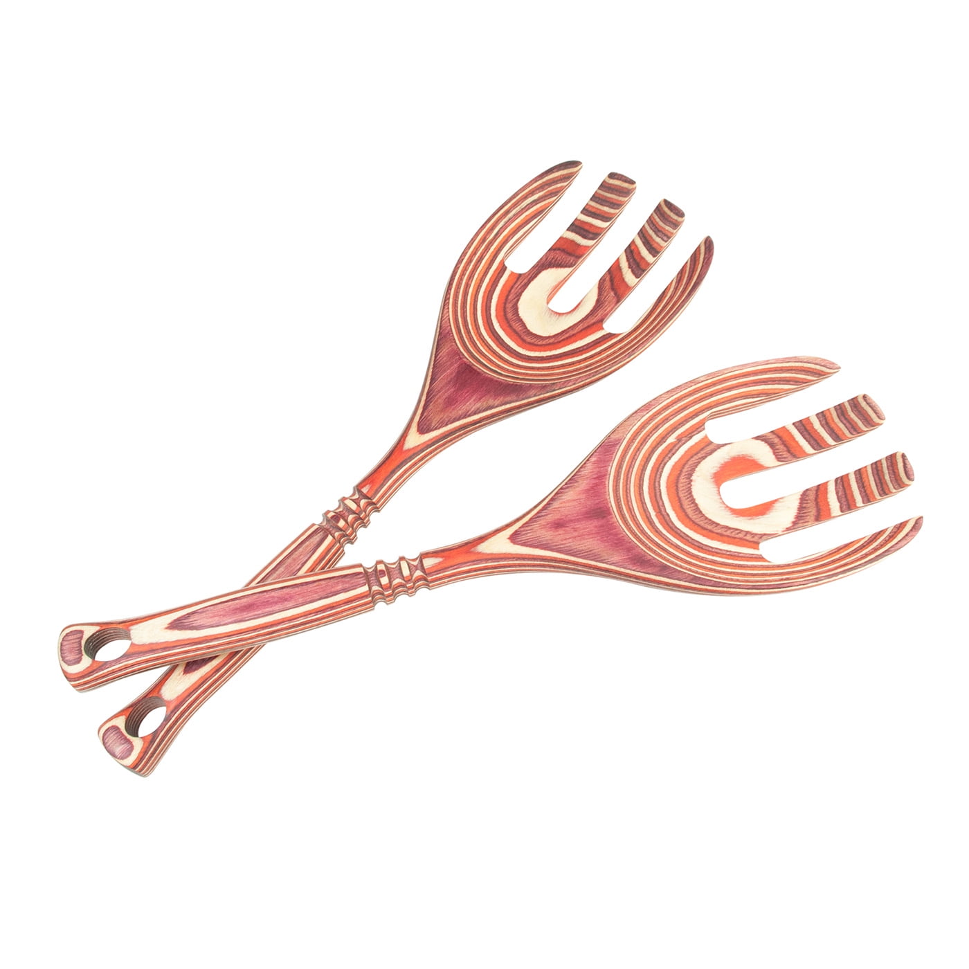 Island Bamboo Pakka 12" Salad & Pasta Claws, Multiple Colors